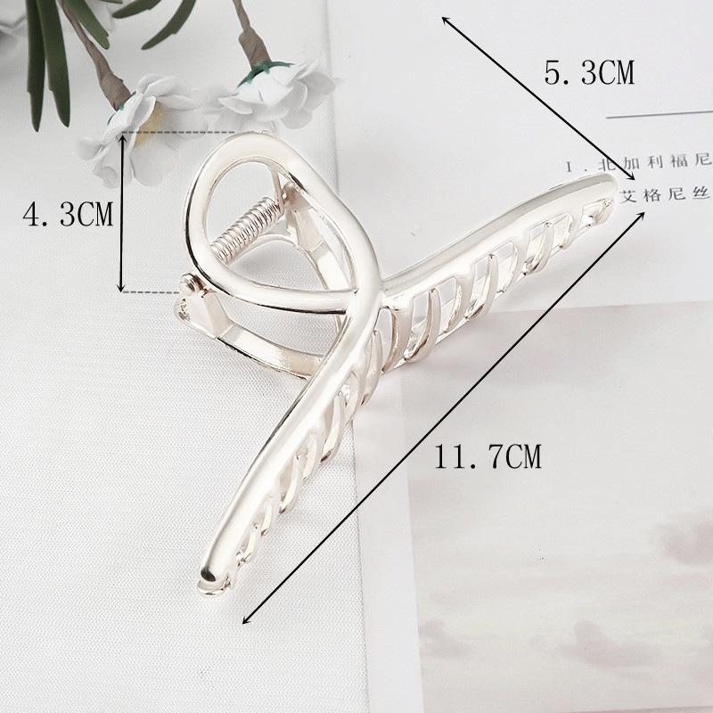 European & American Metal Cat Claw Hair Clip - Leaf Design for Ponytails