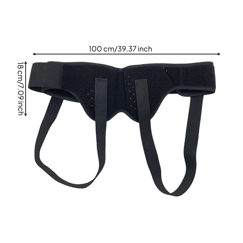 Groin Hernia Support Brace Breathable Belt Adjustable with Waist Strap for