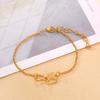 Bracelet Sceau Chien Amour Fin Chaîne de Pied Patte de Chien Simple Mode Bracelet d'Amitié pour Amoureux Accessoire pour la Main
