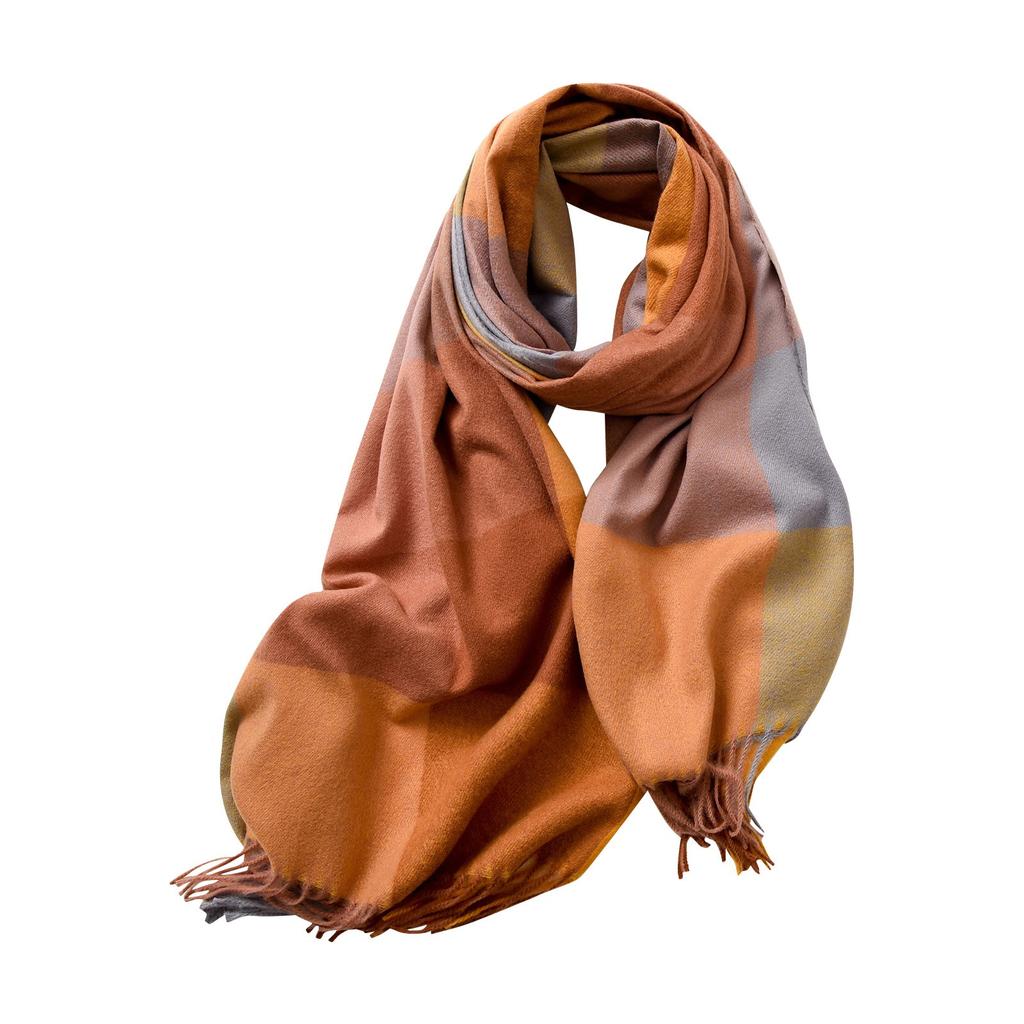 Scarf Striped Plaid Large Shawl Elegant And Winter Warm Scarf