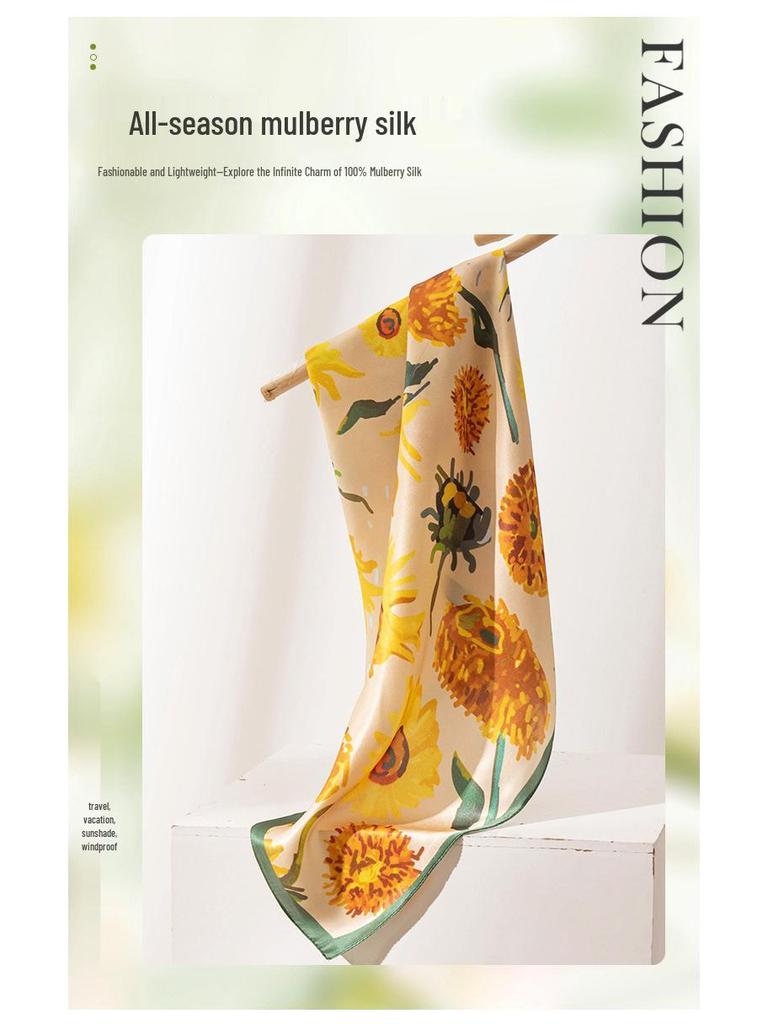 Elegant Graffiti Sunflower Snood Shawl – Perfect Gift for Mom.