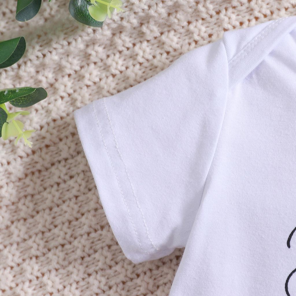 Neugeborenen Baby Strampler "Papa ich liebe dich" Aufdruck Baumwoll-Body Kurzarm Strampler Jumpsuit