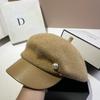 Xiaoxiangfeng Pearl Sequin Navy Hat Celebrity Irregular Styling Beret Female