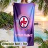 Beach Towel Fiorentina FC Print Custom Name Text Soft Towel for Swimming Pool