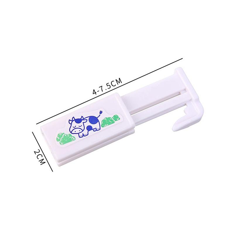 

2 шт. Пластиковый японский стиль молочная коробка запечатывающий зажим для упаковки напитков запечатывающий зажим для упаковки закусок бытовой пищевой зажим белый