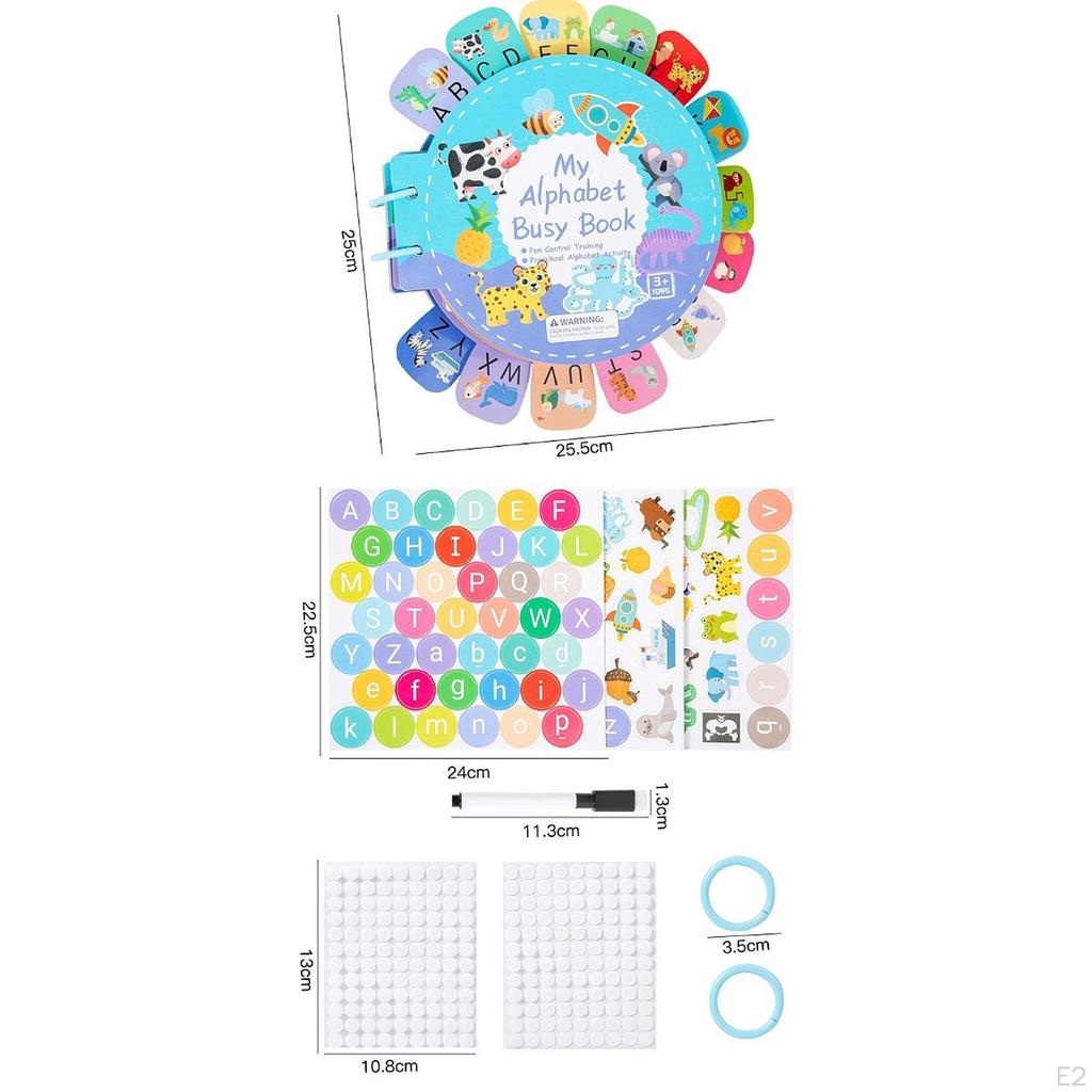 Alphabet Sticker Book Learning Toy Tracing Fine Motor Skills Educational Busy