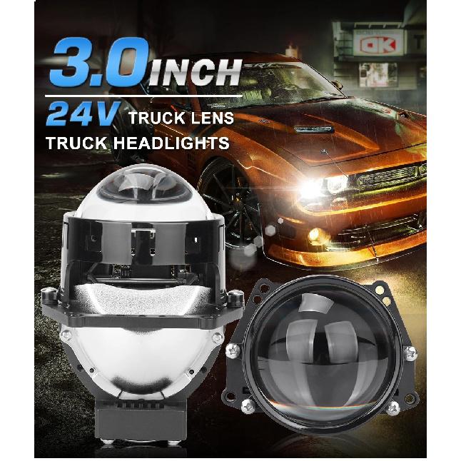 3.0 inch 300W Bi-LED 6PCS+3PCS Car Headlight Projector Lens for Hella 3R G5 30000LM High Low Beam Retrofit Halo Light 6000K