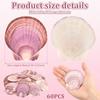 8/60pcs Natural Scallop Shells for Crafts White Pink Seashell Decor for Home, Sea Shells for DIY, Painting, Beach Wedding Decor