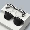 2373 New Retro Set Of Sunglasses For Men Women Square Frame Magnetic Clip Sun Glasses TR Frame -0.5 -1.0 -2 -2.5 -3.0 to -6