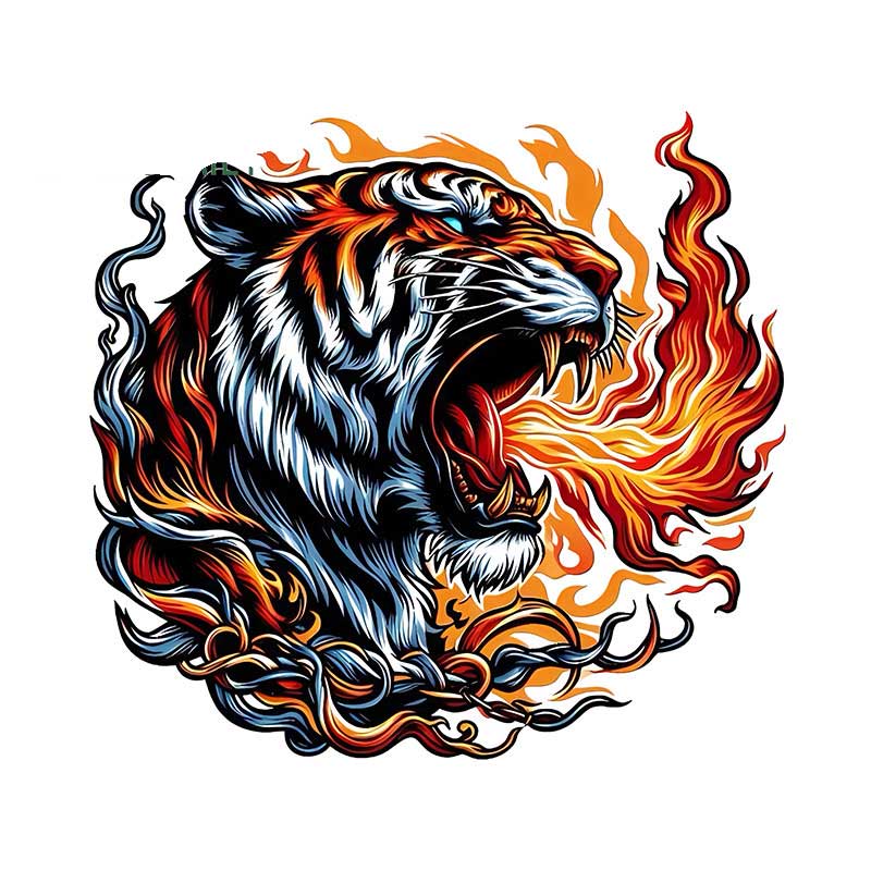 Fierce Tiger Car Sticker Vinyl Decal Waterproof Rear Window Motorcycle Camper Bumper Truck Laptop Decoration X15