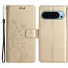 For Google Pixel 9 Pro XL Cell Phone Case Butterfly Imprinted Anti-Scratch Leather Wallet Cover