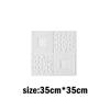 Waterproof and Moisture Proof 35x35cm 3D Tile Brick Wall Sticker Self-Adhesive Foam Board Wallpaper Bedroom Room Home Decoration