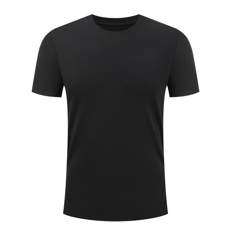 Camiseta Masculina de Seda Gelada com Gola Redonda e Manga Curta, Top Masculino para Esportes e Lazer Corrida, Roupas Masculinas de Secagem Rápida para Fitness Manga Curta