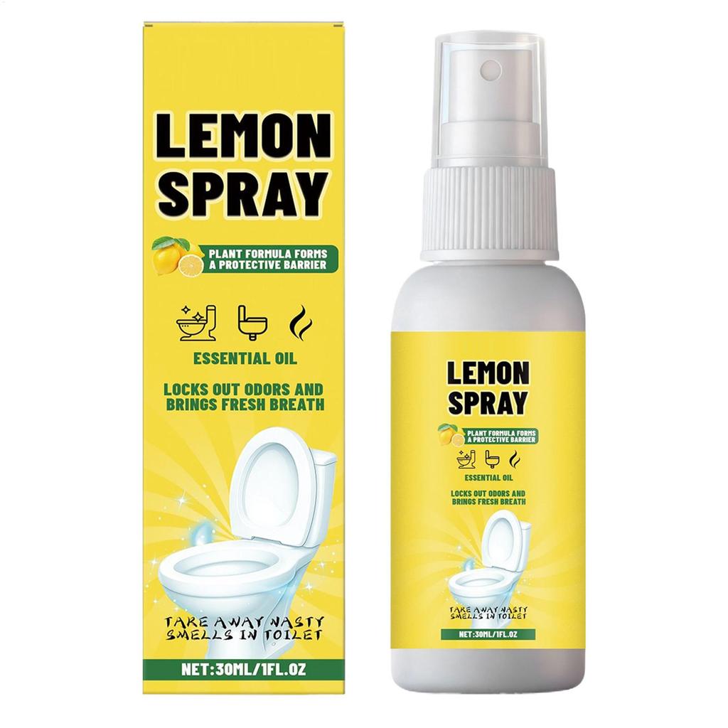 11ml Lemon Toilet Spray for Deodorizing Descaling Remove Stains Fragrant Refreshing Scent Air Freshener Spray