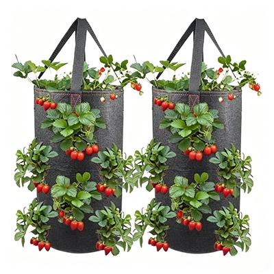 1 Stück Überkopf-Pflanztasche Erdbeere, Tomate Hängende Pflanztasche Vertikaler Garten Erdbeerpflanztopf
