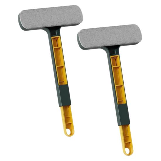 2 in 1 Window Screen Cleaning Brush with Extendable Handle Removable Lightweight Reusable Screen Cleaner Handheld Window Cleaning Scrubber