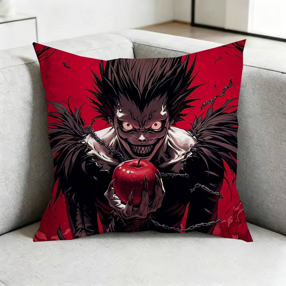 Death NNote Anime Square DoubleSided Printed Pillow Case Bedroom Bedside Pillow Sofa Cushion Cover Gift