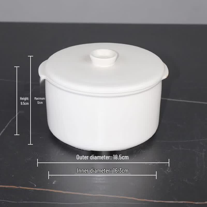 ZISIZ Ceramic Double-Boiler Stew Pot Insert