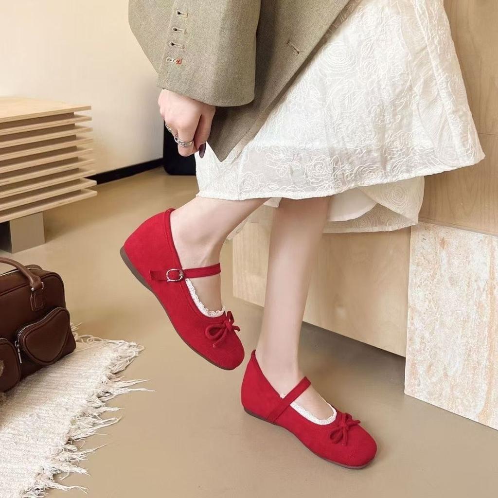 Inner Height Increase Gentle Fairy Style Versatile Single Shoes 2025 Spring and Summer Soft Sole Retro Mary Jane Shallow Mouth Elegant High Heels