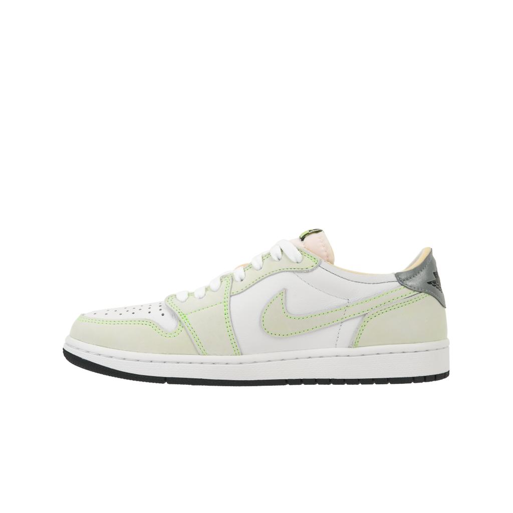 Air Jordan 1 Retro Low OG Vert Fantôme Chaussures pour Homme Blanc Noir DM7837-103