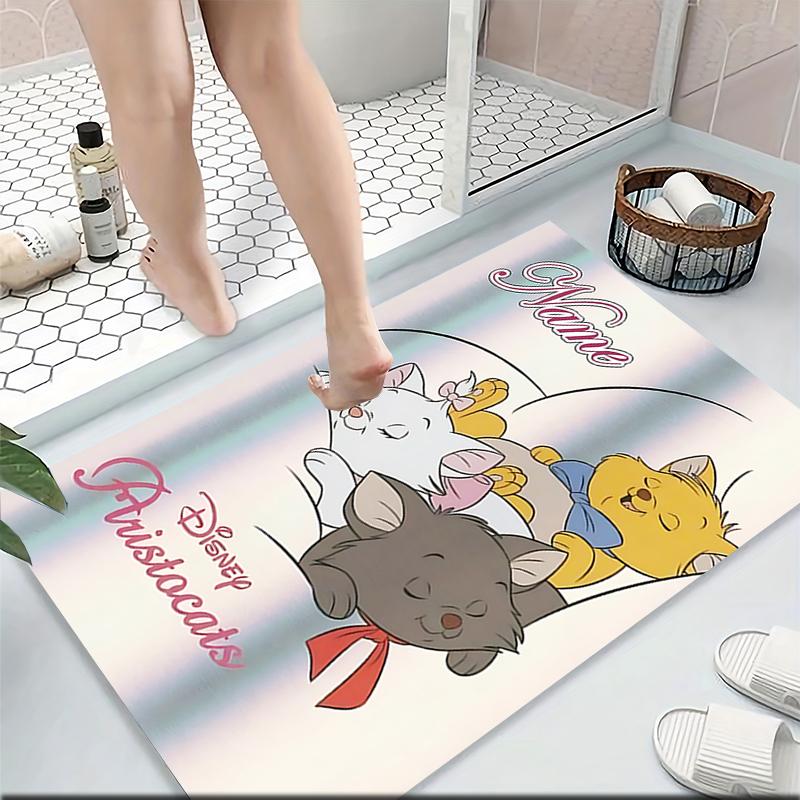 Custom Name Pink Cats Theme Carpet Rug Customizable Soft Washable Anti-Slip Home Living Room Sofa Mats Personalized Rug. 0909415