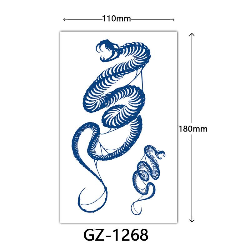 Herbal Tattoo Stickers, Juice Tattoo Stickers, Semi-Permanent English Letter Tattoo Stickers Tattoo