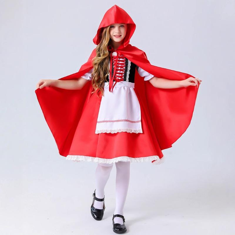 Parent-child code Halloween children's Little Red Riding Hood costume into party nightclub dance queen costume