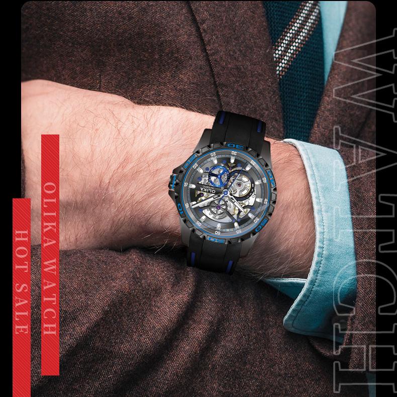 Neue TOP Marke Luxus herren Uhr Mit Box Voll Automatische Hohl Mode Wasserdicht Leucht männer Mechanische Uhren