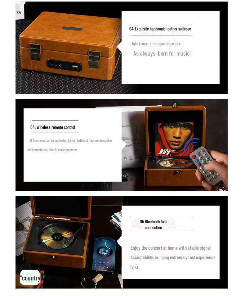 Retro Bluetooth CD Player & Stereo Speaker - Creative Gift Item