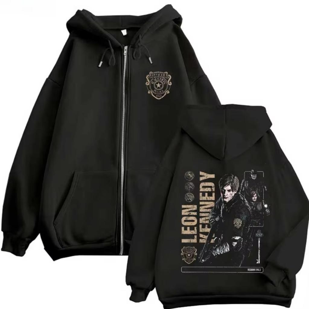 Resident Evil Game Theme Zipper Hoodie Retro Street Style Men's and Women's Zipper Hoodie Street Fashion