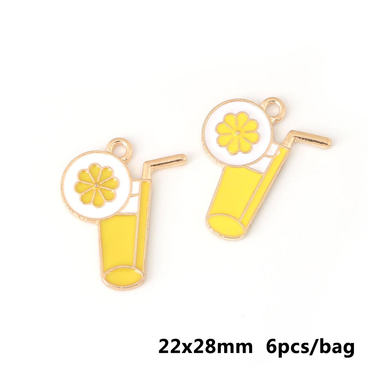 

6/10 шт. эмалированная лента с животными, луной и звездами, подвески, кулон, сделай сам, изготовление ювелирных изделий 22×28mm 6pcs жёлтый