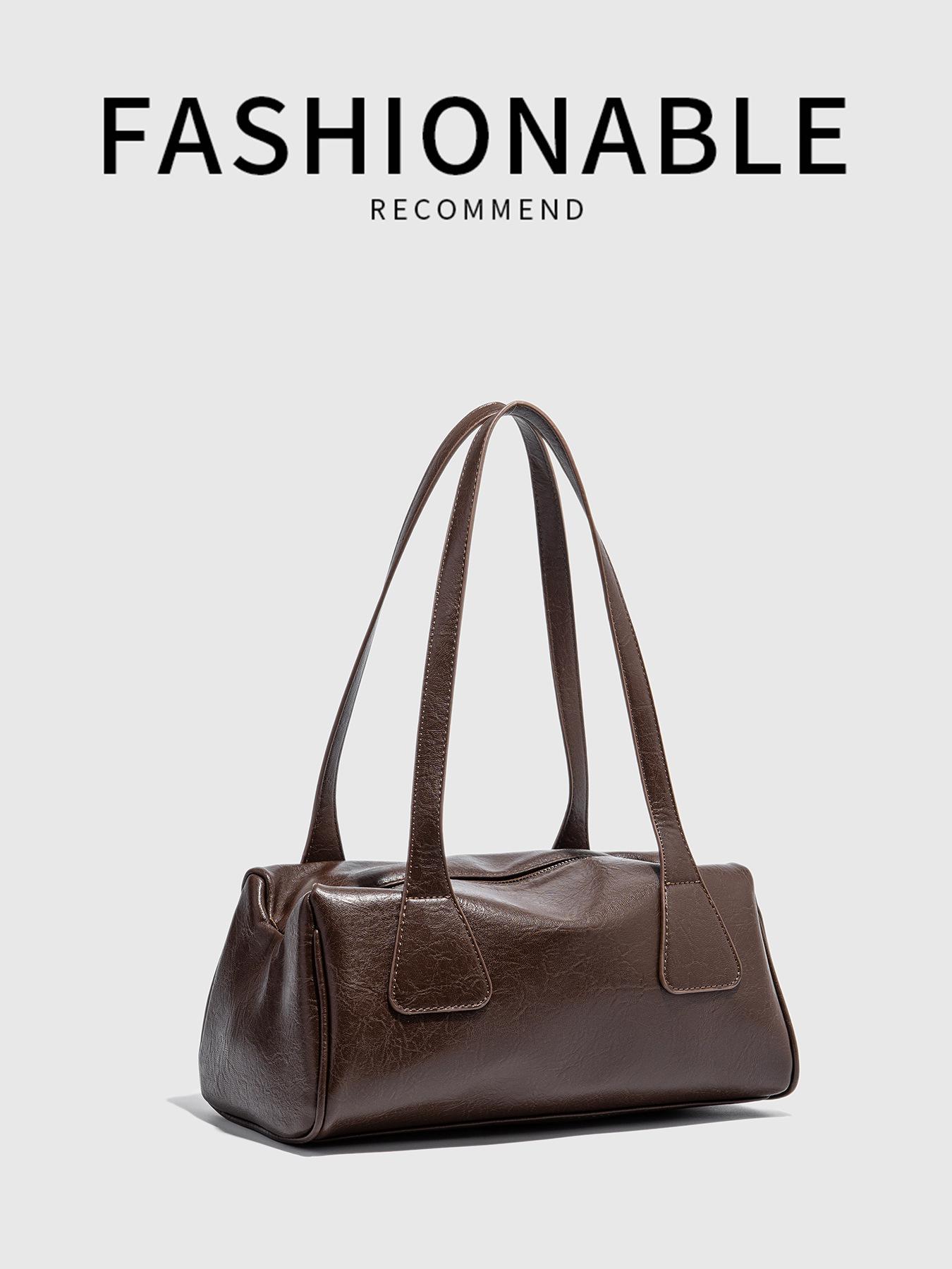 

2026 Women s Spring/Summer Korean Baguette Bag: Versatile Retro Shoulder Bag for Casual Commute кавовий
