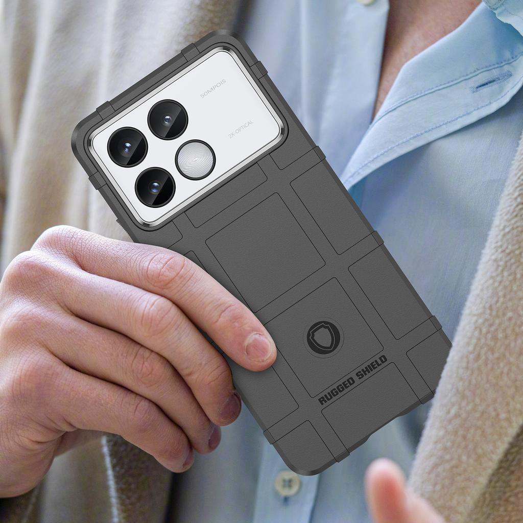 For Xiaomi Poco F6 Pro 5G/Redmi K70 5G/K70 Pro 5G Case Square Grid Texture TPU Phone Cover