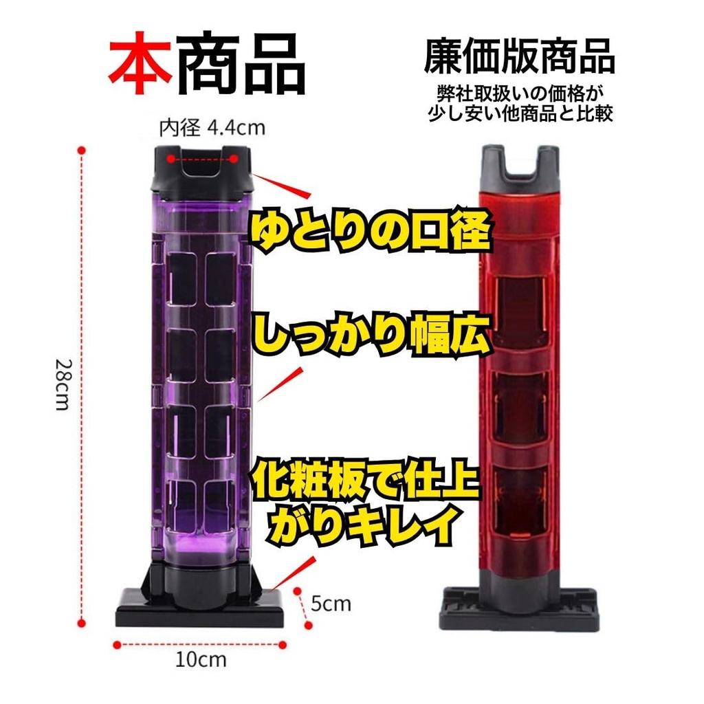Set of 2 Rod Holder Stands, Compatible with Meiho and Daiwa Fishing Rods, Tackle Box (Red) [Parallel Import]