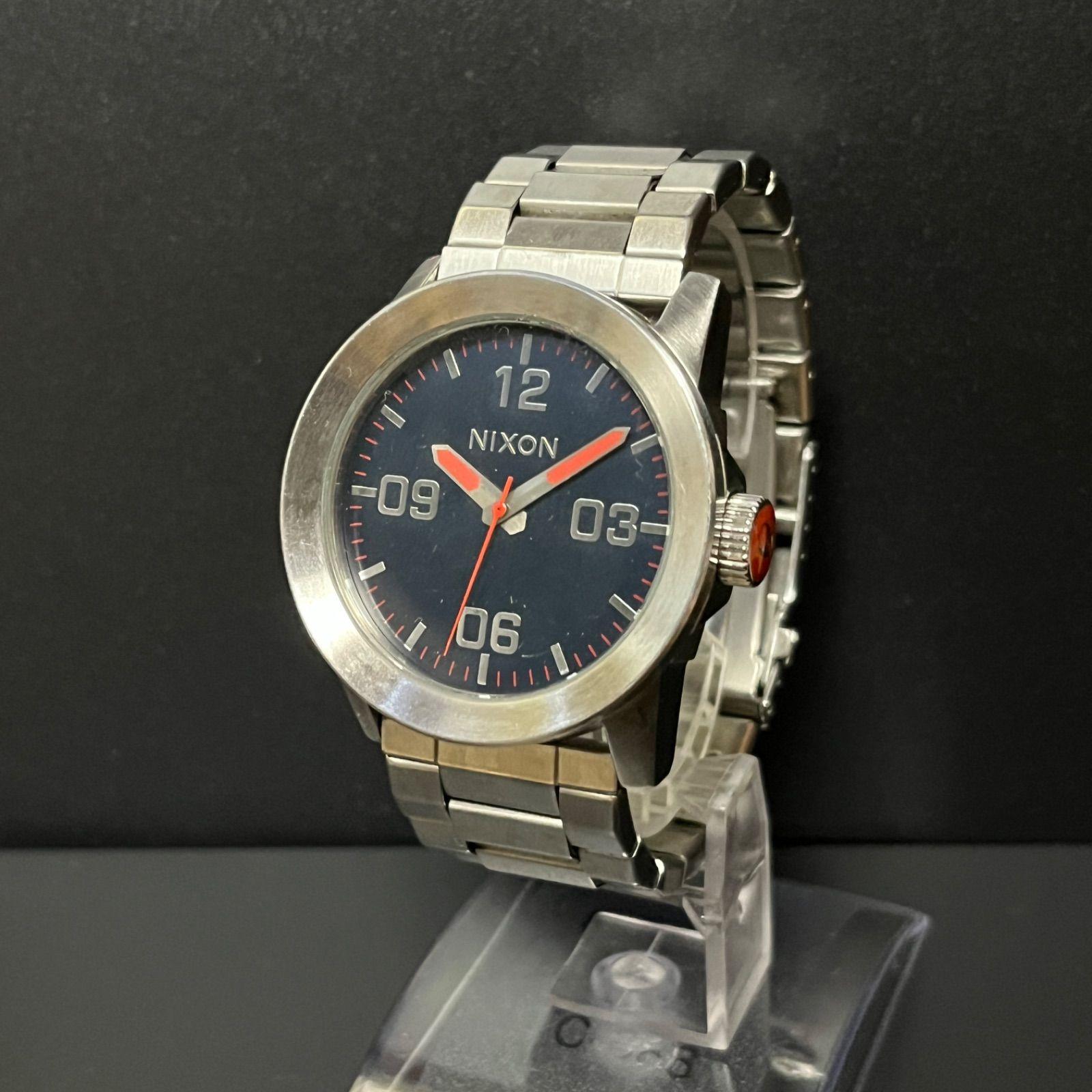 Used [Working Item] NIXON Quartz Watch Black Nixon Analog Y2K Battery Replaced Operation Confirmed