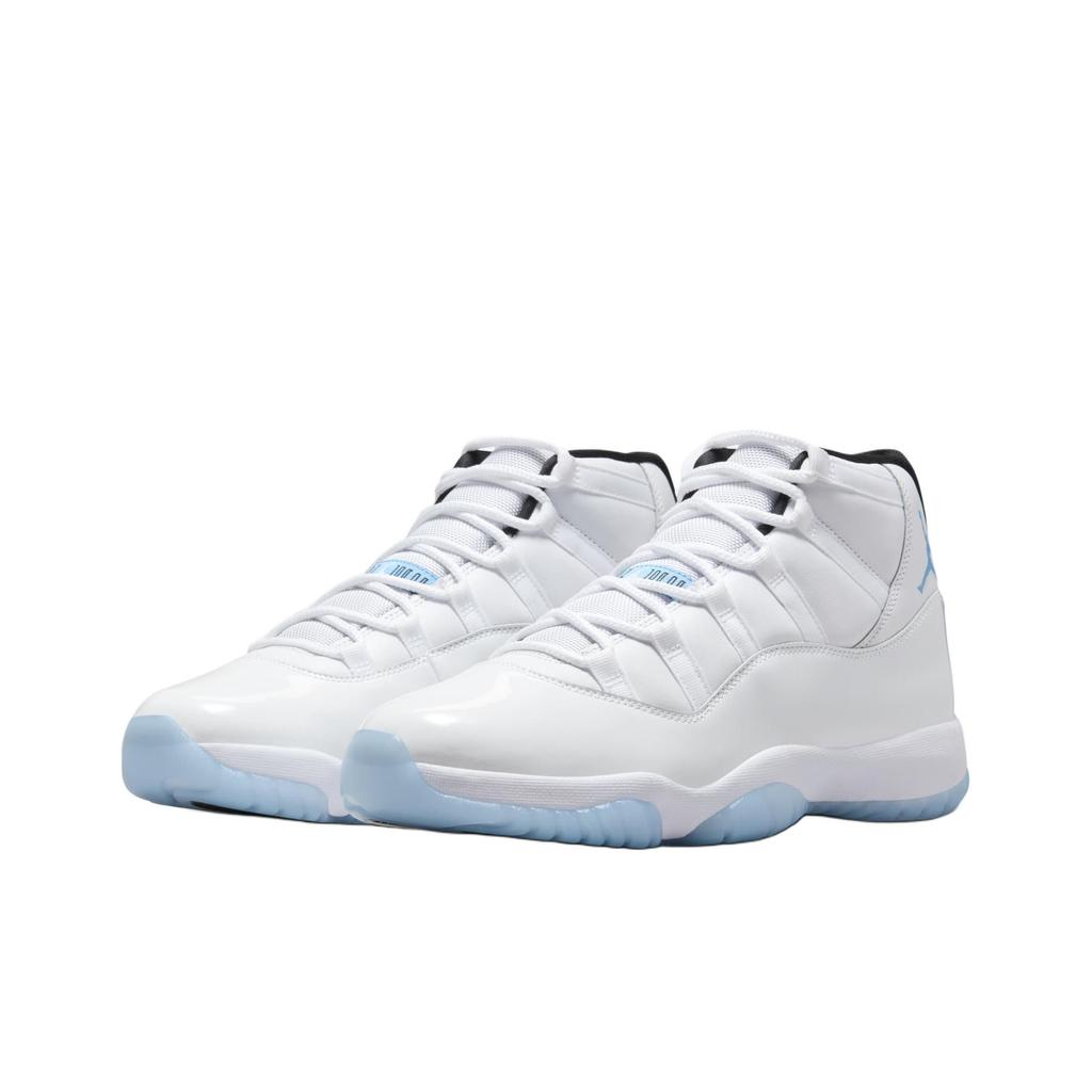 Air Jordan 11 Retro GS Legend Blue / Columbia 2024 Kids Sneakers White Black 378038-104