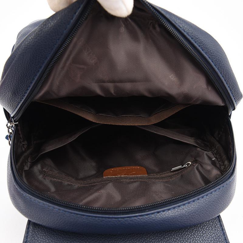 2025 New Women's Bag High-end Fashion Soft Leather Women's Backpack Large Capacity Simple Middle-aged Mother Bag