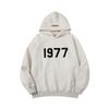 Huitième ESSENTIALS Sweat à capuche décontracté ample à double ligne 1977 Digital Flocking