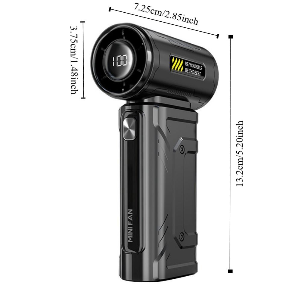 LED Display Mini Turbo Jet Fan High Speed Turbo Violent Fan Electric Air Duster  Pet Blow Drying