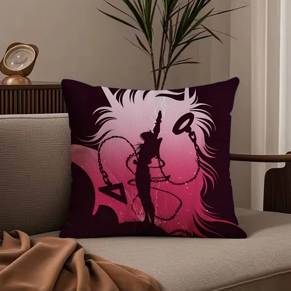 Anime S-Saint S-Seiya Pillow Case Anti-dustmite Pillowcase Invisible zipper silky short plush Sofa cushion cover