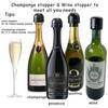 4-1 PZ Tappi Sottovuoto per Vino Riutilizzabile Tappo per Champagne Tappo Sigillato per Bottiglia di Vino con Blocco a Rotazione Mantieni la Freschezza Tappo per Vino Strumento da Bar