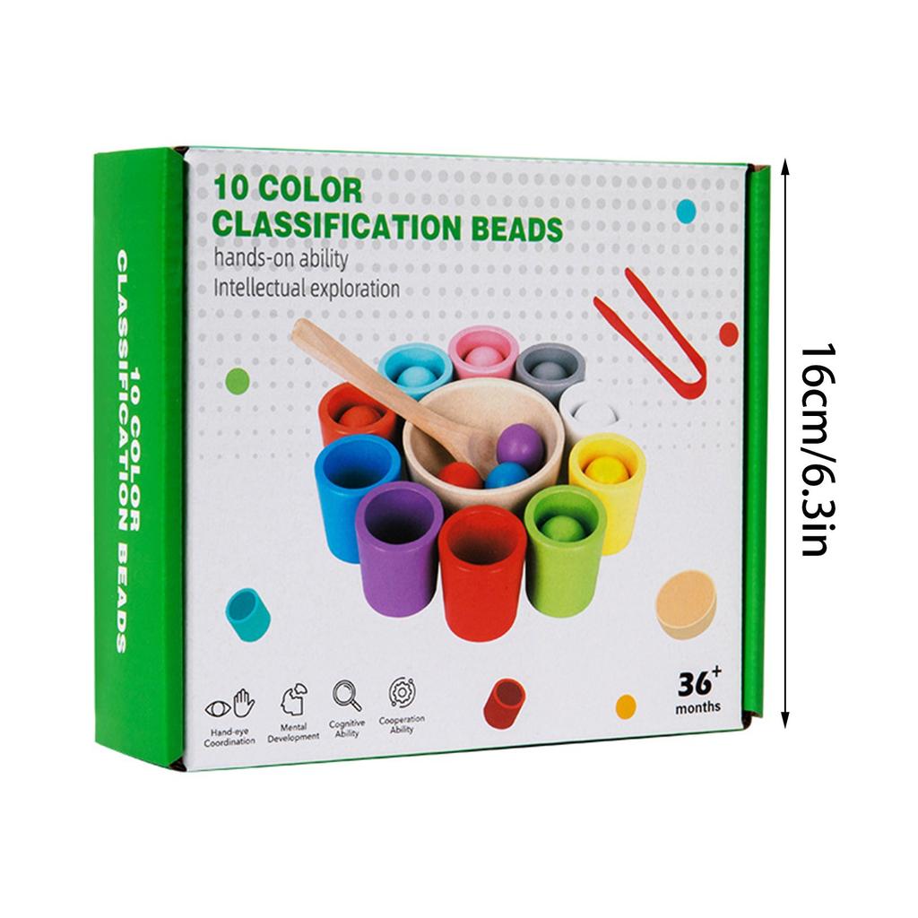 Bunte Bälle Klassifizierungsbecher Stapelbecher für Kinder Kindergarten Baby Hand-Auge-Koordination Training Lernspielzeug