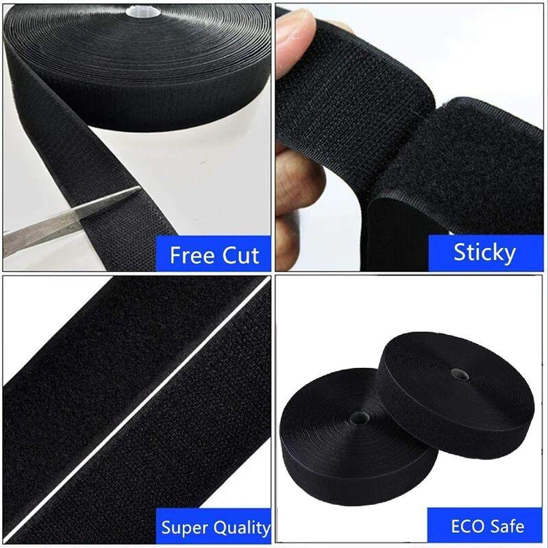 5 metri/lot 20-50mm Negru Alb Bandă Arici cu Arici Neadezivă Cârlig și Buclă Bandă Arici Fără Adeziv Accesorii DIY pentru Cusut Benzi Magice