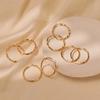Simple Circle Hoop Earrings Brass Plated 18k Gold S925 Silver Needle For Women