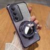 Four Corners Shockproof Glitter Case for Redmi 15 5G 15C 14C Magnetic Mirror Holder Silicone Case for Redmi Note 14S 14pro +