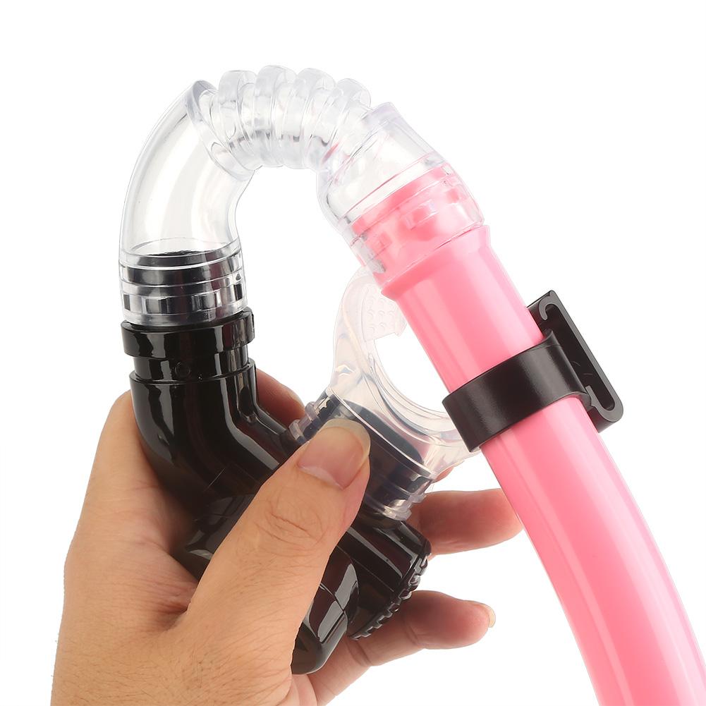 Comfortable Full Dry Snorkel with Silicone Mouthpiece Easy Breathe Snorkel (pink)