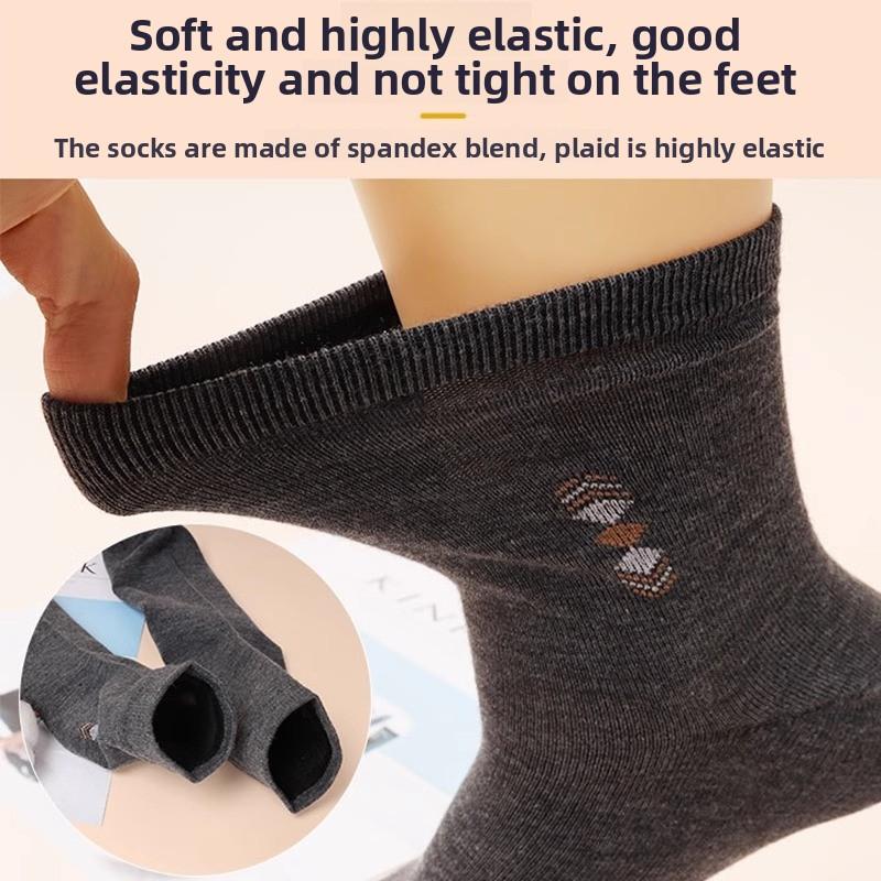 Men's Mid-Calf Socks - Fall/Winter Style - High-Waist - Suitable for Middle-Aged and Elderly Men - Four Seasons Workwear