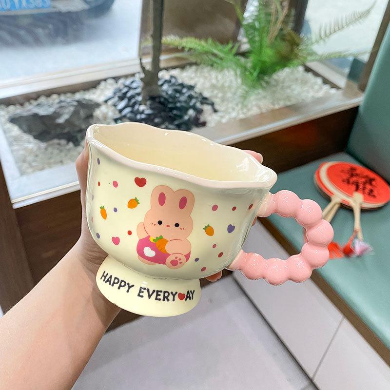 Puppy Mugs  High Appearance Level Cups Ceramic Couple Water Cups  Birthday Gifts and Souvenirs for Girls