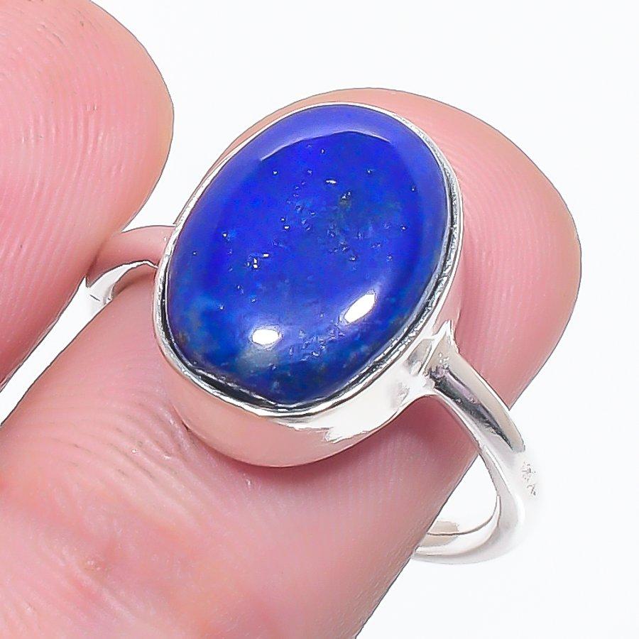 

Natural Lapis Lazuli Gemstone 925 Sterling Silver Jewelry Ring Size 7 AR-16181