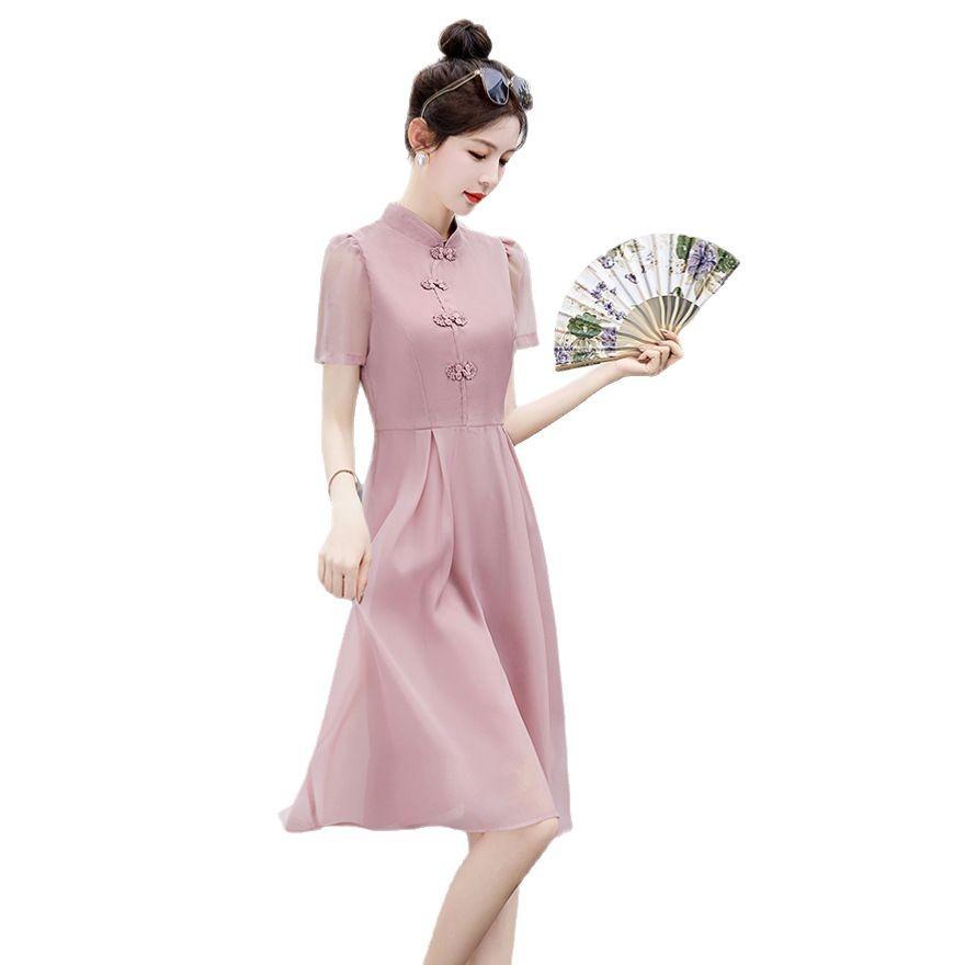 Women's improved cheongsam dress summer new small design temperament thin skirt